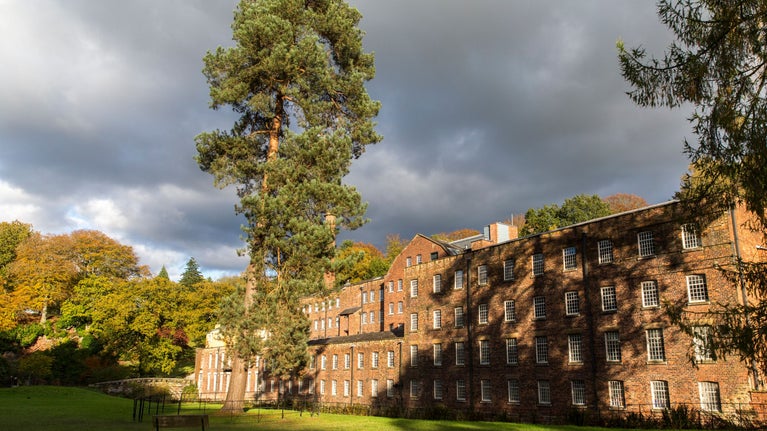Exterior of the mill at Quarry Bank